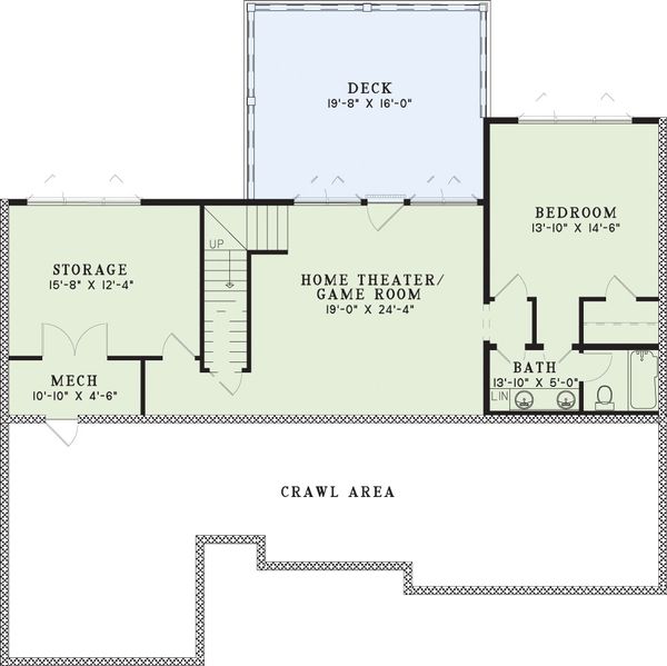 Farmhouse Floor Plan - Lower Floor Plan #17-2311