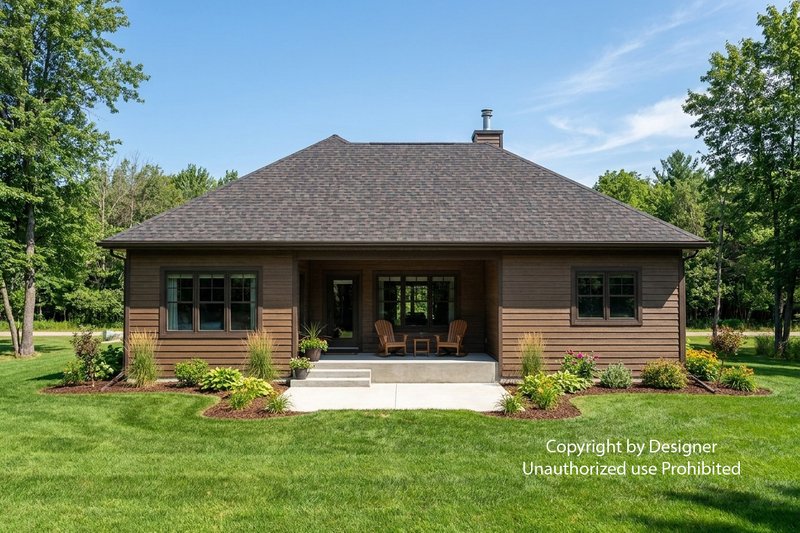 House Blueprint - Exterior - Rear Elevation for Craftsman House Plan #51-1533 - 3 bed, 2.5 bath