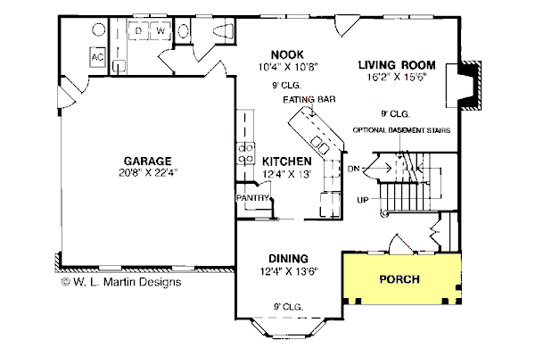 Dream House Plan - Traditional Floor Plan - Main Floor Plan #20-301