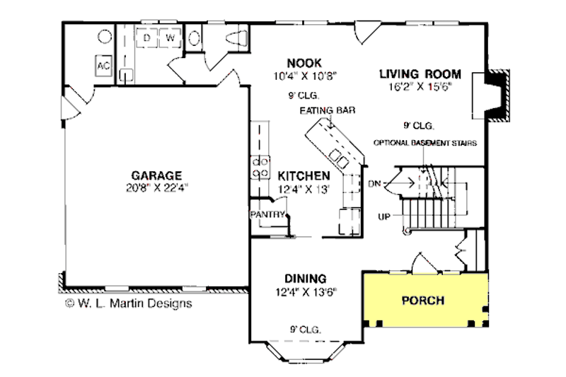 Dream House Plan - Floor Plan - Main Floor for Traditional House Plan #20-301 - 3 bed, 2.5 bath