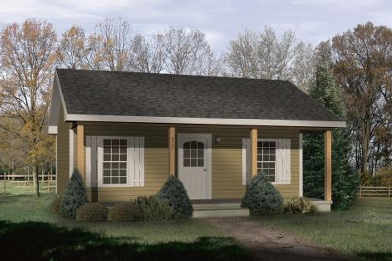 Cottage Style House Plan - 1 Beds 1 Baths 416 Sq/Ft Plan #22-121