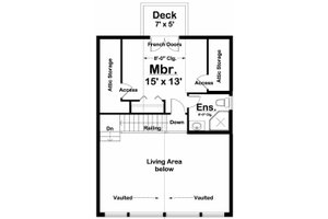 Floor Plan - Upper Floor for Cabin House Plan #126-181 - 2 bed, 2 bath