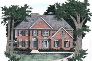 Southern Exterior - Front Elevation Plan #129-162