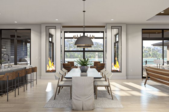 Interior - Dining Room for Prairie House Plan #455-304 - 3 bed, 2.5 bath