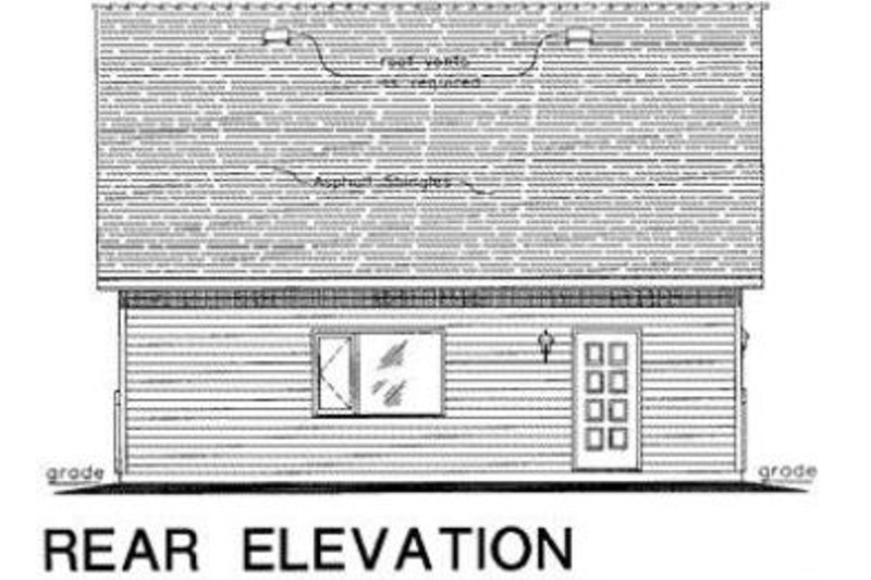 Home Plan - Exterior - Rear Elevation 4 for Bungalow House Plan #18-4502 - 1 bed, 1 bath