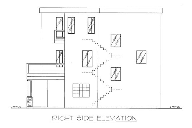 Architectural House Design - Exterior - Other Elevation 1 for Modern House Plan #117-757 - 3 bed, 3 bath