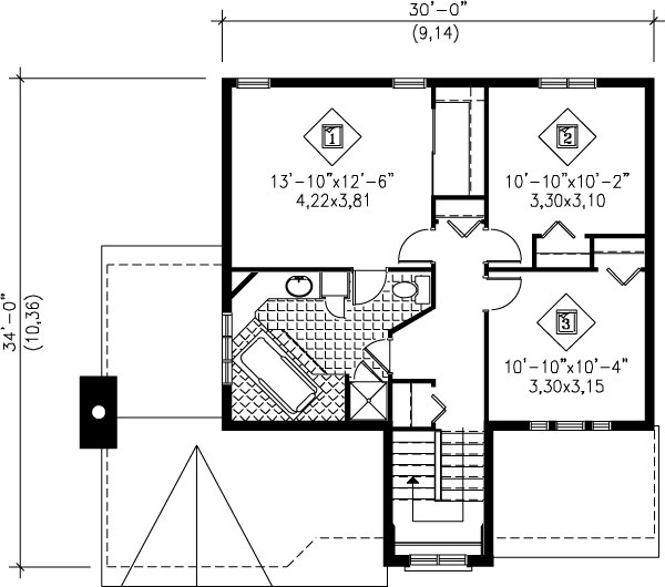 Floor Plan - Upper Floor Plan #25-2238