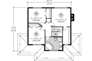 Country Style House Plan - 3 Beds 1.5 Baths 1664 Sq/Ft Plan #25-2009 