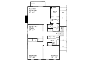 Floor Plan - Upper Floor for Colonial House Plan #72-301 - 4 bed, 2.5 bath