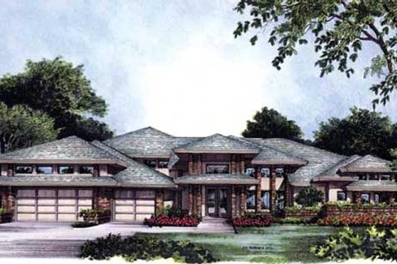Exterior - Front Elevation for Modern House Plan #417-369 - 4 bed, 3.5 bath