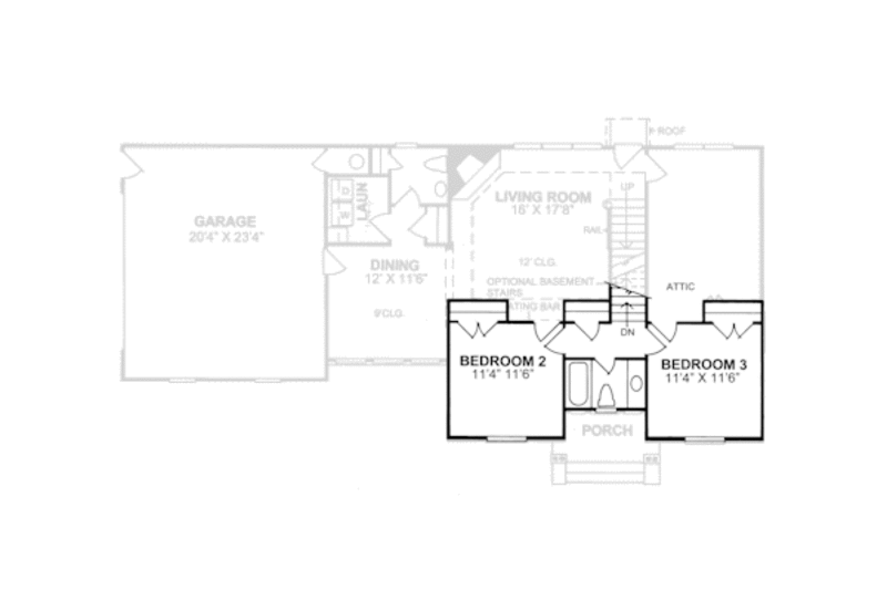 Dream House Plan - Floor Plan - Upper Floor for European House Plan #20-317 - 3 bed, 2.5 bath