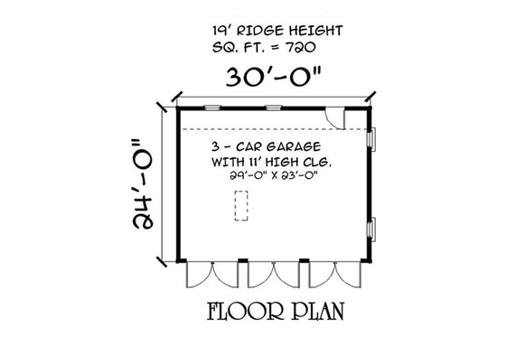Floor Plan - Main Floor for Country House Plan #75-204, 0 bath
