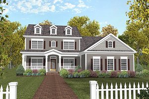 Country Exterior - Front Elevation Plan #56-565