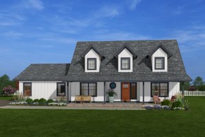 House Blueprint - Exterior - Front Elevation for Colonial House Plan #126-257 - 3 bed, 2.5 bath