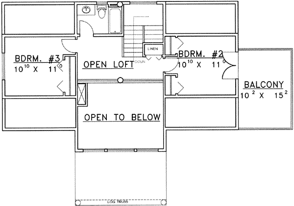 Home Plan - Floor Plan - Upper Floor Plan #117-387