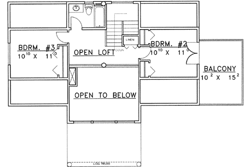 Home Plan - Floor Plan - Upper Floor House Plan #117-387 - 3 bed, 2.5 bath