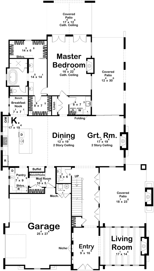 Dream House Plan - Floor Plan - Main Floor for Beach House Plan #455-766 - 4 bed, 3.5 bath