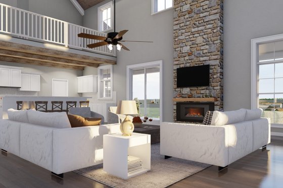 Interior - Family Room 2 for Farmhouse House Plan #923-375 - 4 bed, 4.5 bath