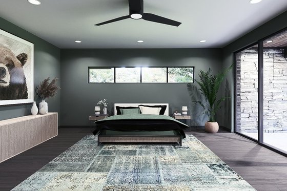 Interior - Master Bedroom for Contemporary House Plan #1095-1 - 4 bed, 3.5 bath