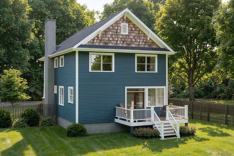 Home Plan - Exterior - Rear Elevation for Craftsman House Plan #79-352 - 3 bed, 2.5 bath