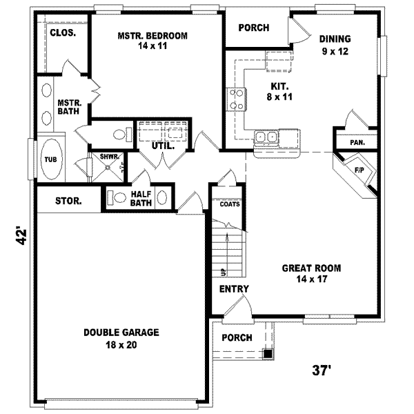 European Floor Plan - Main Floor Plan #81-677