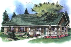 Country Exterior - Front Elevation Plan #18-1041
