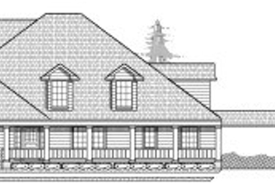Exterior - Front Elevation for Country House Plan #65-203 - 5 bed, 4 bath