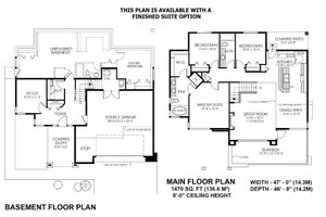 Floor Plan - Other Floor for Prairie House Plan #1100-14 - 3 bed, 2 bath