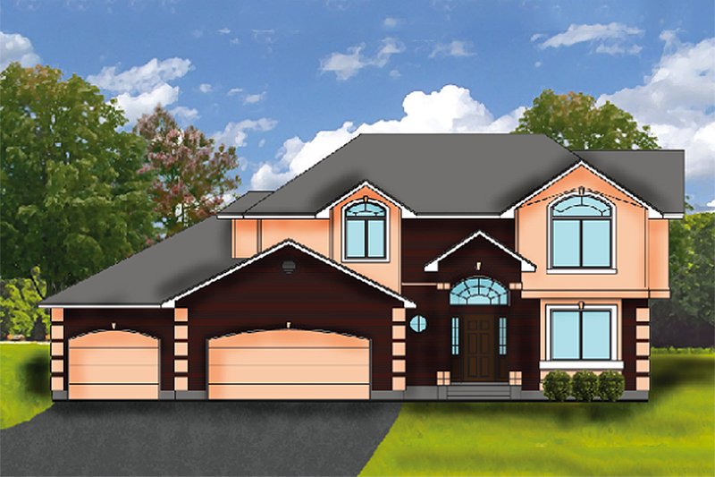 Dream House Plan - Exterior - Front Elevation 3 for Traditional House Plan #308-124 - 4 bed, 2.5 bath