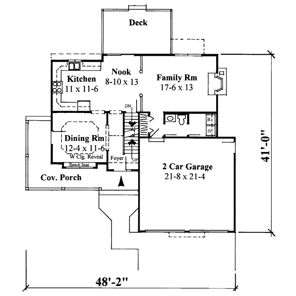 Traditional Floor Plan - Main Floor Plan #75-138