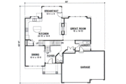 European Style House Plan - 4 Beds 3.5 Baths 2908 Sq/Ft Plan #67-554 