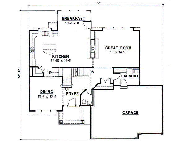 European Floor Plan - Main Floor Plan #67-554