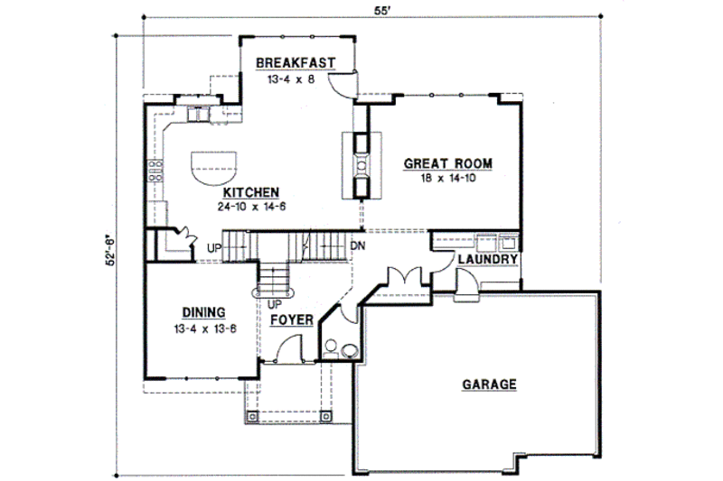 European Style House Plan - 4 Beds 3.5 Baths 2908 Sq/Ft Plan #67-554 ...