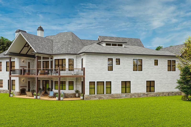 Home Plan - Exterior - Rear Elevation for Craftsman House Plan #54-729 - 4 bed, 4 bath