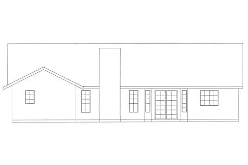 Dream House Plan - Exterior - Rear Elevation for Country House Plan #437-7 - 3 bed, 2 bath