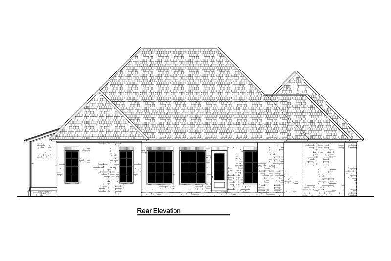 Architectural House Design - Exterior - Rear Elevation for Farmhouse House Plan #1081-22 - 4 bed, 3 bath