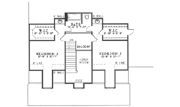 Architectural House Design - Country Floor Plan - Upper Floor Plan #17-410