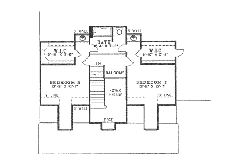 House Plan Design - Floor Plan - Upper Floor for Country House Plan #17-410 - 3 bed, 2.5 bath