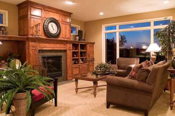 Interior - Family Room for Craftsman House Plan #56-588 - 4 bed, 3.5 bath