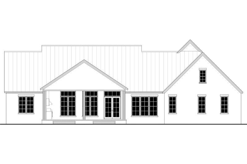 Home Plan - Exterior - Rear Elevation for Farmhouse House Plan #430-410 - 4 bed, 3.5 bath
