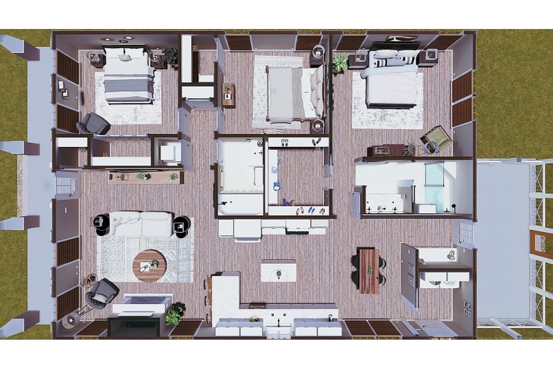 Architectural House Design - Floor Plan - Other Floor for Craftsman House Plan #44-234 - 3 bed, 2 bath
