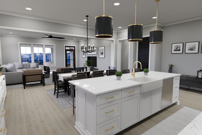 Architectural House Design - Interior - Kitchen 1 for Farmhouse House Plan #51-1266 - 3 bed, 3.5 bath