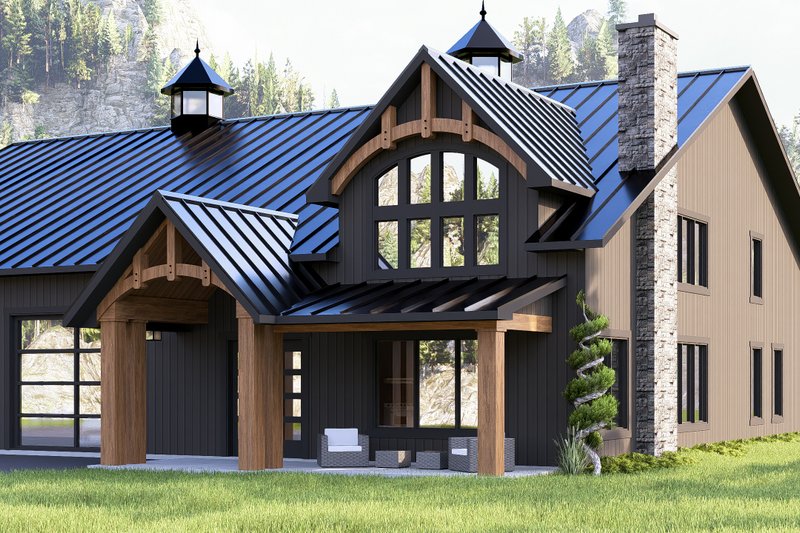 Barndominium Style House Plan - 4 Beds 2.5 Baths 2558 Sq/Ft Plan #1064 ...