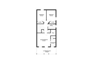 Floor Plan - Upper Floor for Southern House Plan #420-221 - 3 bed, 2.5 bath