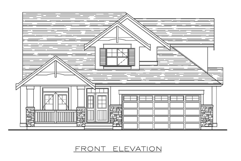 Architectural House Design - Exterior - Front Elevation 3 for Craftsman House Plan #1100-178 - 3 bed, 2.5 bath