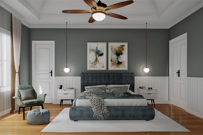 Dream House Plan - Interior - Master Bedroom for Traditional House Plan #54-469 - 3 bed, 3.5 bath