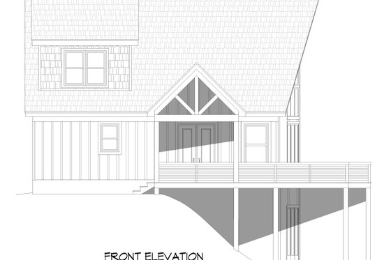 Exterior - Front Elevation 3 for Country House Plan #932-1131 - 2 bed, 2.5 bath