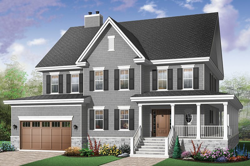Home Plan - Farmhouse Exterior - Front Elevation Plan #23-669