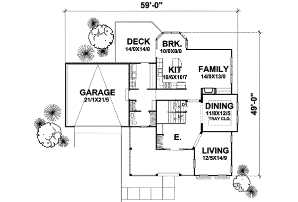 Traditional Floor Plan - Main Floor Plan #50-267