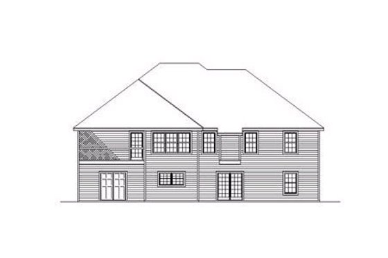 Exterior - Rear Elevation for Traditional House Plan #31-120 - 3 bed, 2 bath